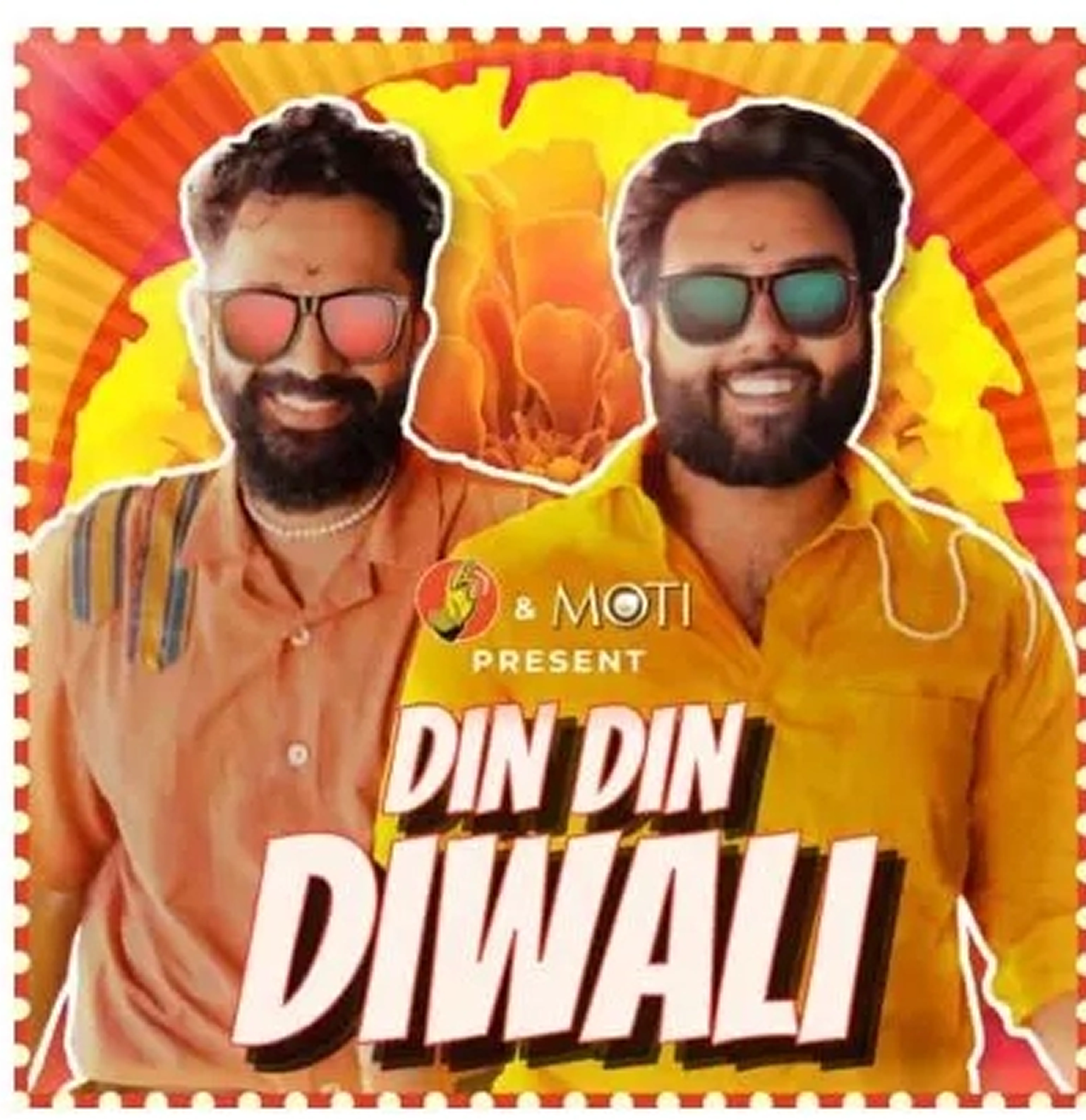 Two men featured in the Din Din Diwali campaign poster.