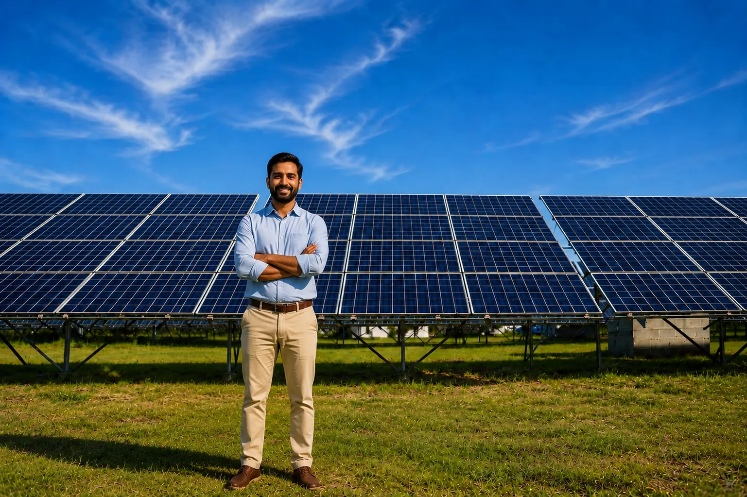 Solar infrastructure powering clean production
