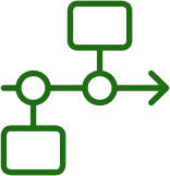Connected logistics chain architecture process icon