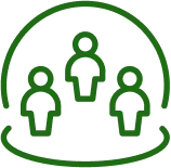 Wider community societal support network collaboration icon